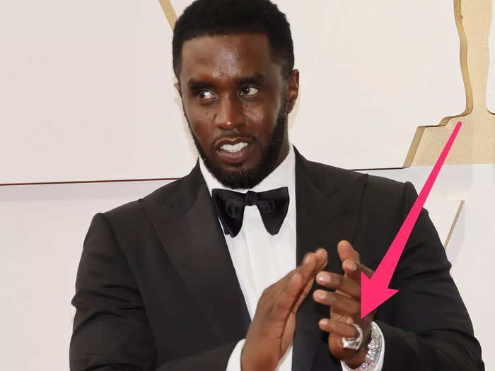 Combs wore a 30-carat diamond pinky ring to the 2022 Oscars.