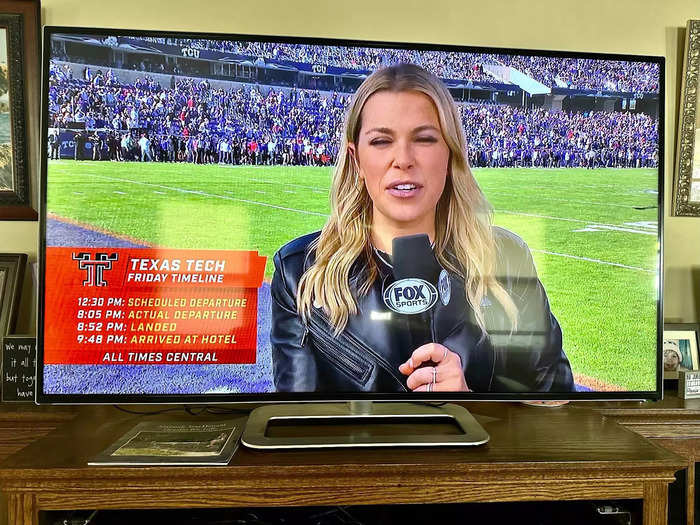 Fox football sideline reporter Jenny Taft recapped the travel ordeal before the Texas Tech-TCU game on Saturday, Nov. 5.