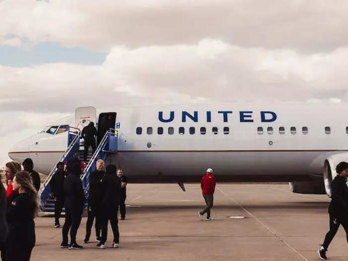 The United Airlines plane sat on the tarmac for eight hours at Preston Smith International Airport in Lubbock, Texas due to weather delays in the Dallas area.