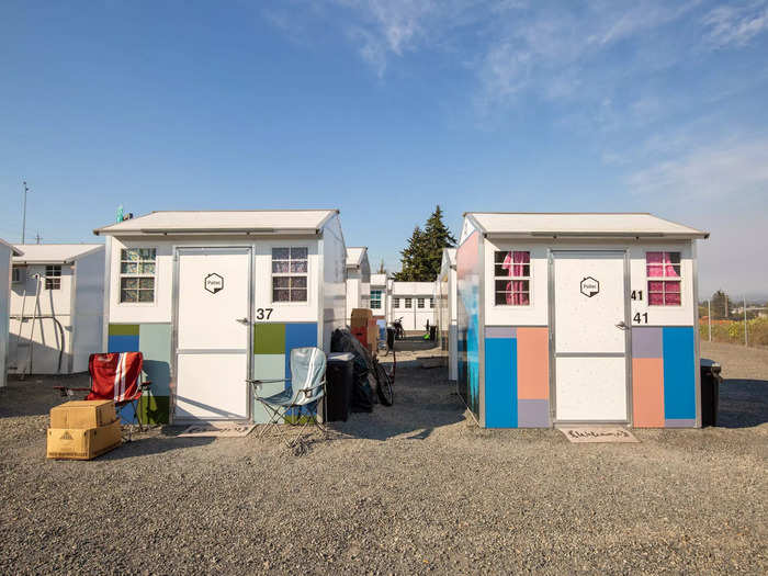 And when several of these units are organized together onto one property, they can create a full "tiny home village."