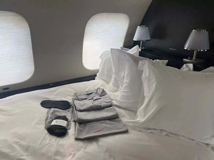 I can easily see why deep-pocket travelers fork out tens of thousands of dollars for private jet charters, particularly the Global 7500 for its range and private bedroom.