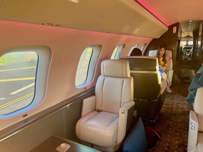 I loved the design of the interior. It was elegant, and easy on the eyes. I think the theater room and bedroom truly make the plane feel like home, which is one of the goals of VistaJet.