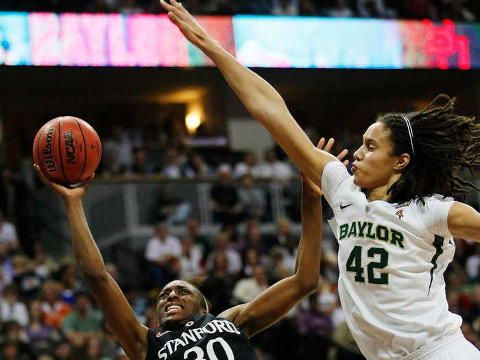 The 6-foot-9 superstar continued her dominance as a senior, going on to become the only NCAA basketball player — man or woman — to score 2,000 career points and block 500 career shots.