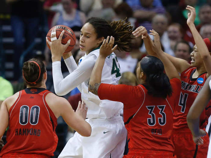 She asked Griner to consider giving basketball a try, and though her "skills were trash" at that point, she was decent enough to make the junior varsity team.