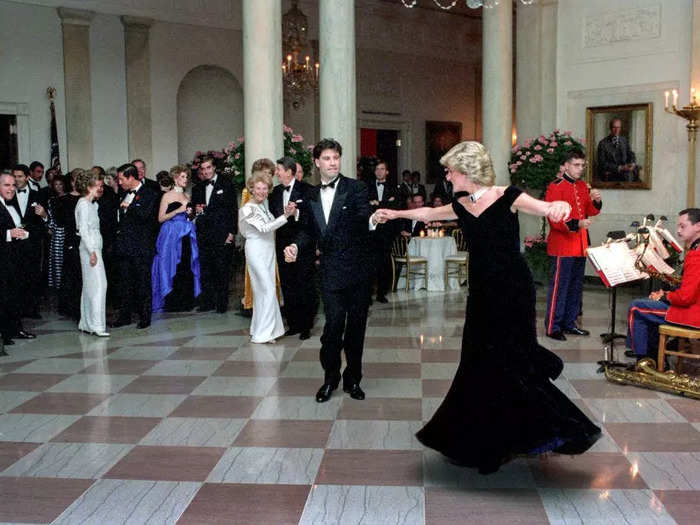 In 1985, Princess Diana danced with John Travolta as the Reagans looked on at a White House dinner.