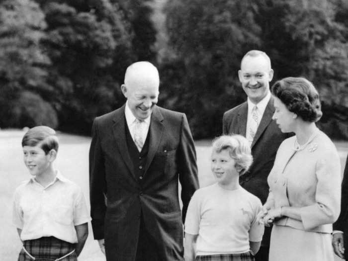 President Dwight Eisenhower joined Queen Elizabeth for a relaxed visit at Balmoral Castle in Scotland in 1959.