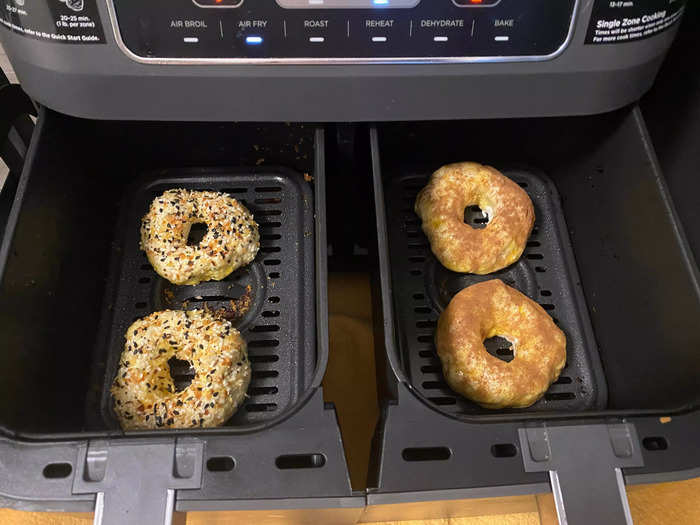 When cooking, make sure not to overcrowd the air-fryer basket.