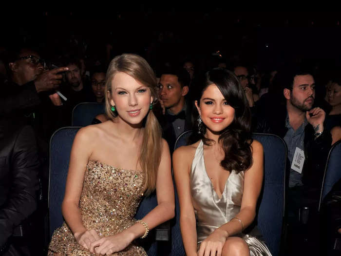 The celebrity duo lit up the American Music Awards a few months later with their metallic dresses.