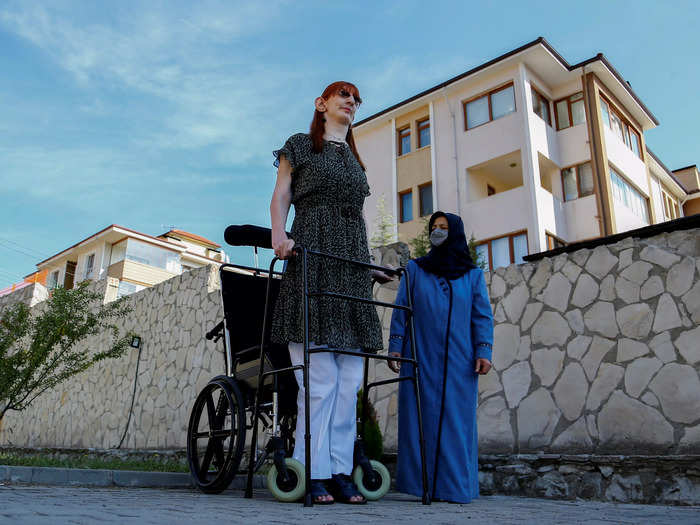 Rumeysa Gelgi is the tallest woman in the world. She