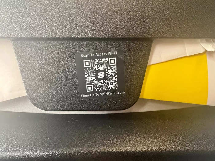 But, there was no WiFi despite a QR code on the seatback saying there was, so I was pretty disappointed. WiFi is a relatively new addition to Spirit aircraft, and the service starts at $2.99 for browsing and $5.99 for streaming, when available.