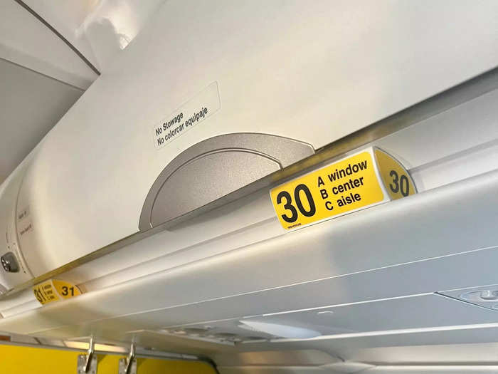 A checked bag was cheaper, starting at $55. The lower price encourages people to check their luggage rather than carry on to create more space in the overhead bins.