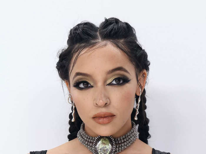 Tinashe gave gothic glamour a twist with a hint of color.