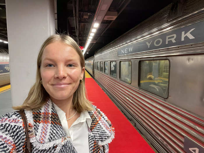 As we boarded, staff rolled out a red carpet (though I was the only paparazzi present).