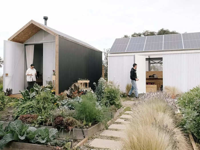 The couple has since constructed a workshop next to the cabin and is planning to build another house on the land.