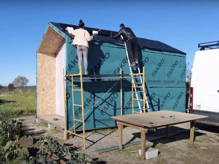 The couple drew up the design plans and built the entire cabin on their own, with barely any external help.