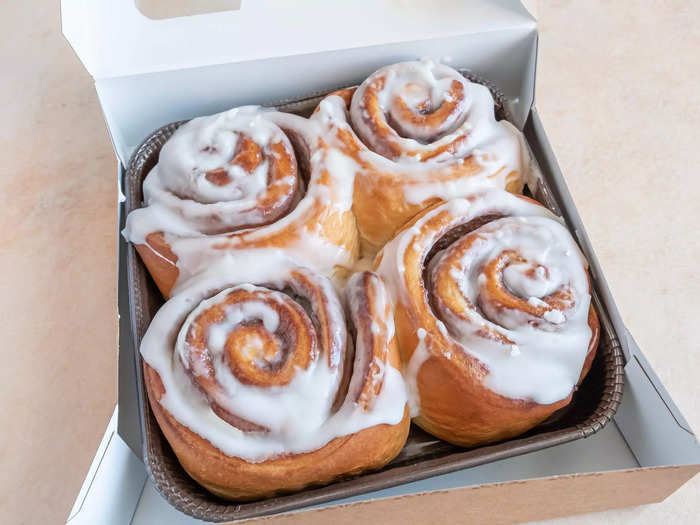 I purchased a four-pack of cinnamon rolls from Kroger.