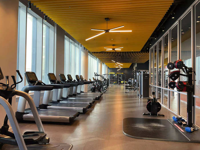 With expansive workout facilities including a gym and yoga room, residents don