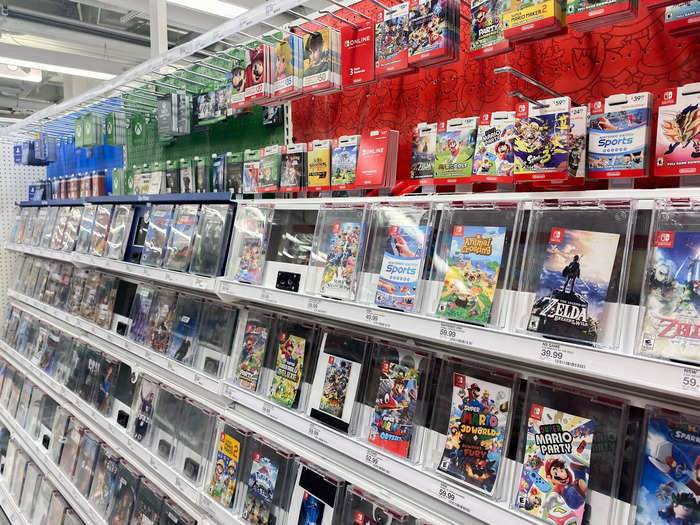 Next door was an aisle full of Nintendo games like Animal Crossing and Super Mario Party for kids and adults to enjoy.