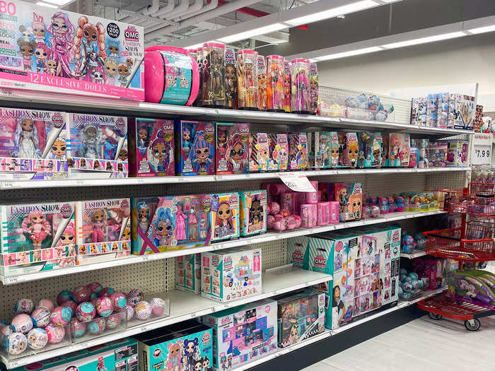 Target had a larger collection of dolls, including Barbies and the LOL Surprise! ones I had also spotted at Macy