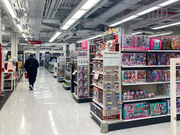 The entire toy section was made up of seven aisles and was located across from the children