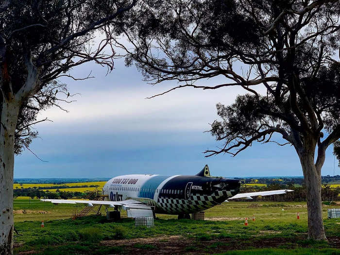 "Where the aircraft is located, the view is just stunning," she explained. "Our sunsets are amazing, so they can sit down there and have cheese or a barbecue or whatever they want."