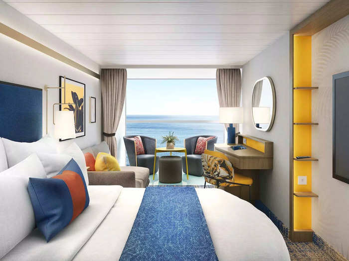 13. There are 2,805 staterooms across 28 room categories.