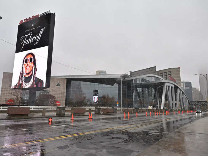 A strict no-photo and video policy inside the funeral was enforced. But a few took videos anyway, including one attendee who captured moments of Drake