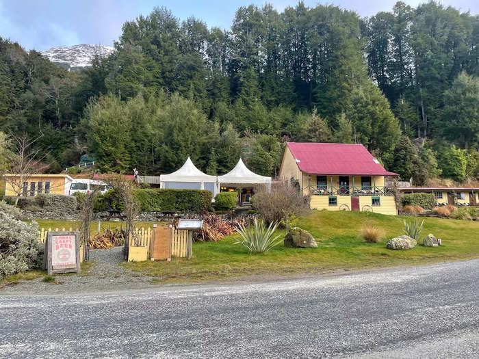 As I explored, I saw the original lodge that was built in 1868 for nearby timber workers and tourists, a handbook in my tiny home detailed. Toni and John Glover purchased the property in 2000. In 2016, they commissioned the tiny homes.