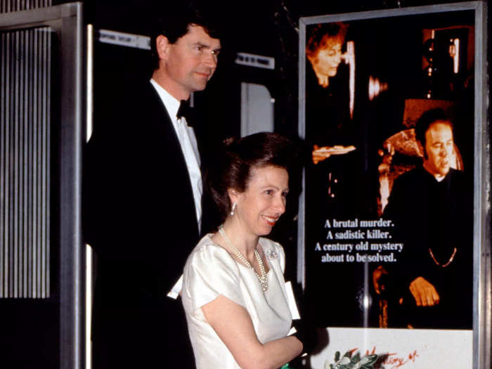 The following year, Anne – wearing a drop-skirt style dress – beamed as she exited a movie premiere with her new husband.