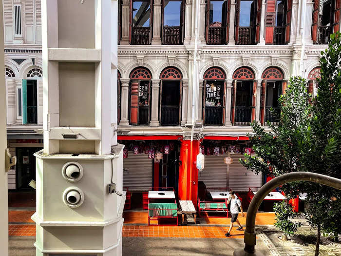 My windows had a view of the gorgeous traditional architecture of the neighboring shophouses.