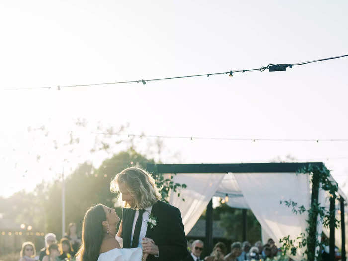 Aveyard and her husband shared a first dance as well.