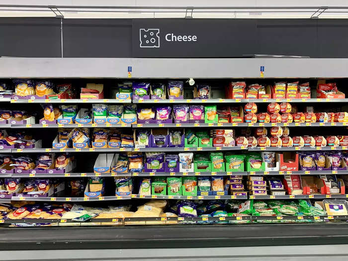 Cheese takes up nearly an entire wall alone.