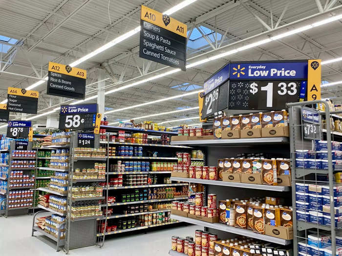 The pantry sections of the store are just as extensive.