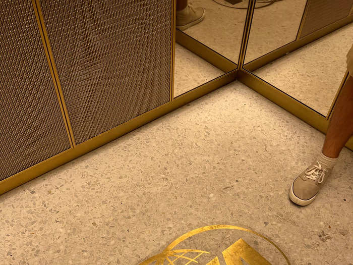 The elevator floor had the classic TWA logo.