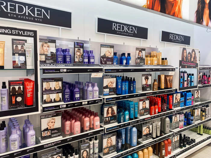 Multiple walls in Ulta were devoted to shelves of shampoo, conditioner, and hair styling products.