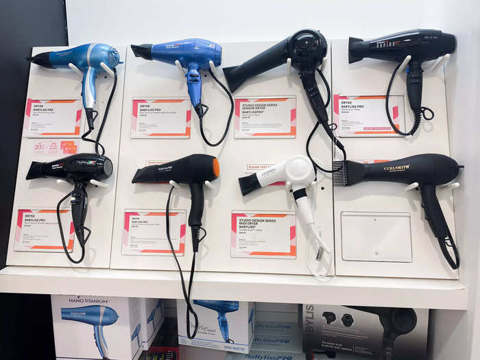 Ulta had a large selection of hair dryers for sale from varying brands and at different price points.