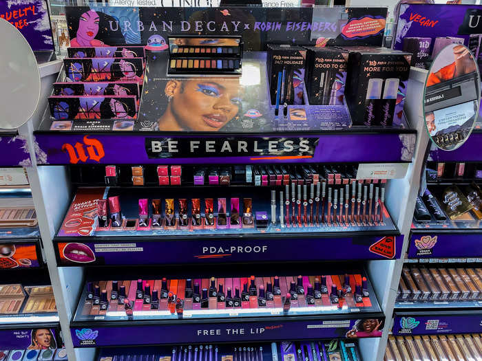 There were some popular makeup brands that Sephora also carries in its stores, like Urban Decay.