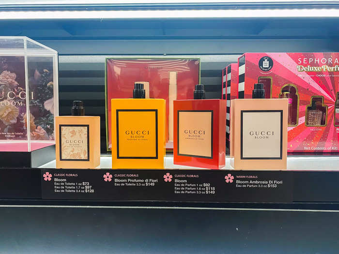 Every designer scent I could think of seemed to be available, including a variety of Gucci perfumes that were priced between $73 and $153.