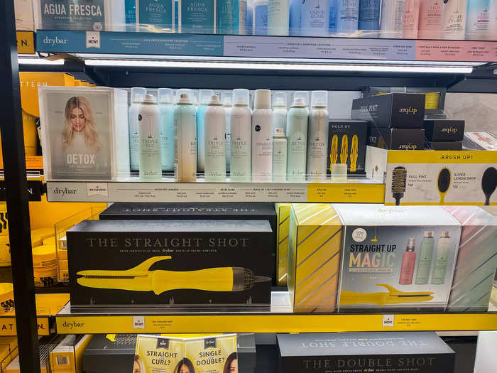 I also only found a couple of hair curling and straightening tools in the entire store, all of which were from the pricey Drybar brand.