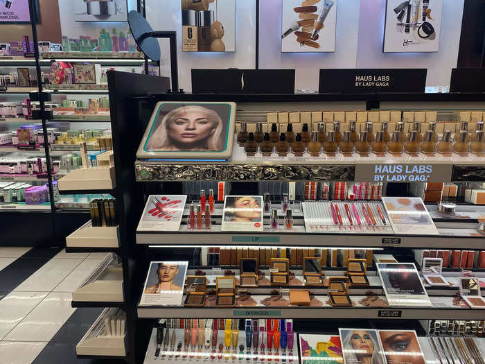 Along with well-known makeup brands, Sephora also carries celebrity lines like Haus Labs by Lady Gaga.