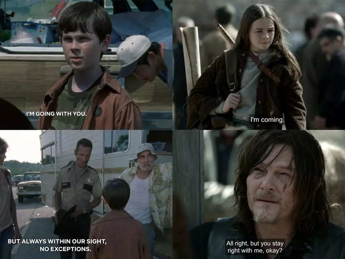 The events leading up to Judith getting shot mirror Carl getting shot on season two.