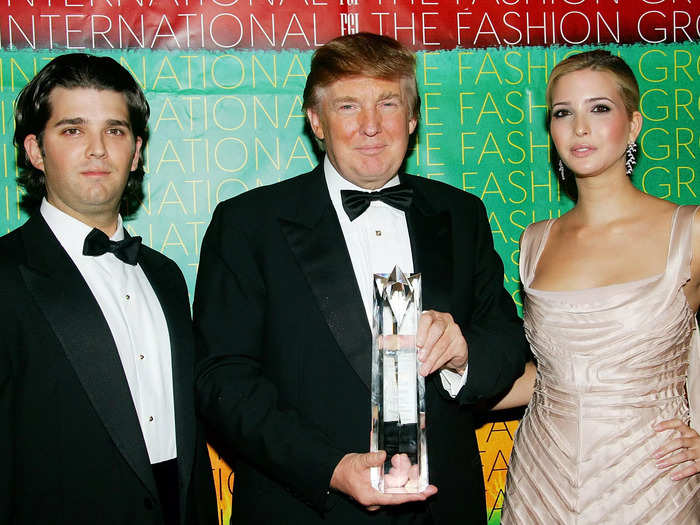 Don Jr. and Ivanka supported their father in October 2005 at the Fashion Group International 22nd annual Night of Stars event in New York City.