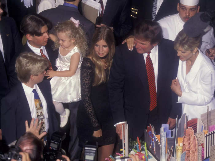 The four eldest children gathered at Trump Tower in June 1996 to celebrate Donald