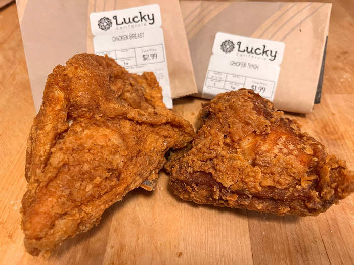 I first tried the fried chicken from Lucky Supermarket.