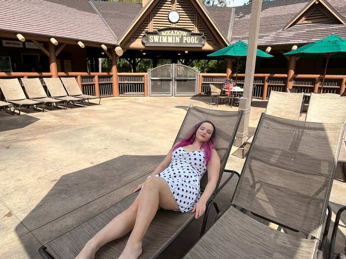 The pool chairs were also, comfortable which surprised me — usually, the chairs at value resorts aren