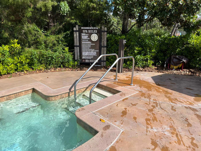 The hot tub was a nice touch and provided adults with something relaxing to do while the kids played in the pool.