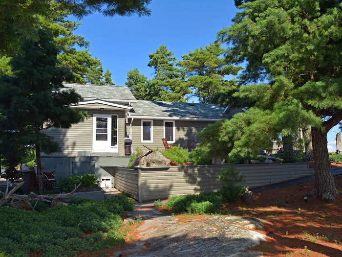 The main house on the island has two bedrooms.