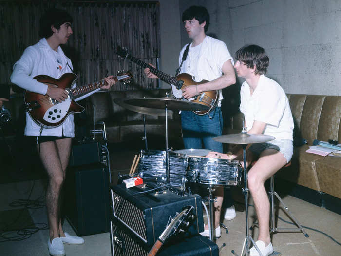 The Beatles rehearsed in the basement of the hotel before their performance