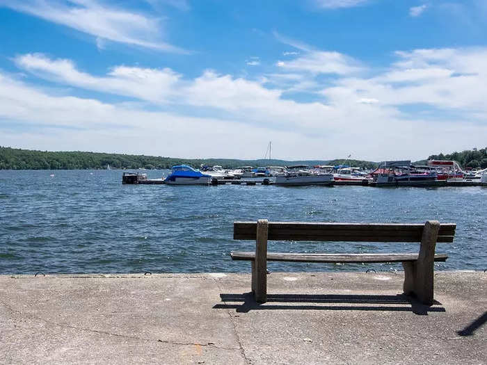 ... or sit and watch boats pull into the marina.