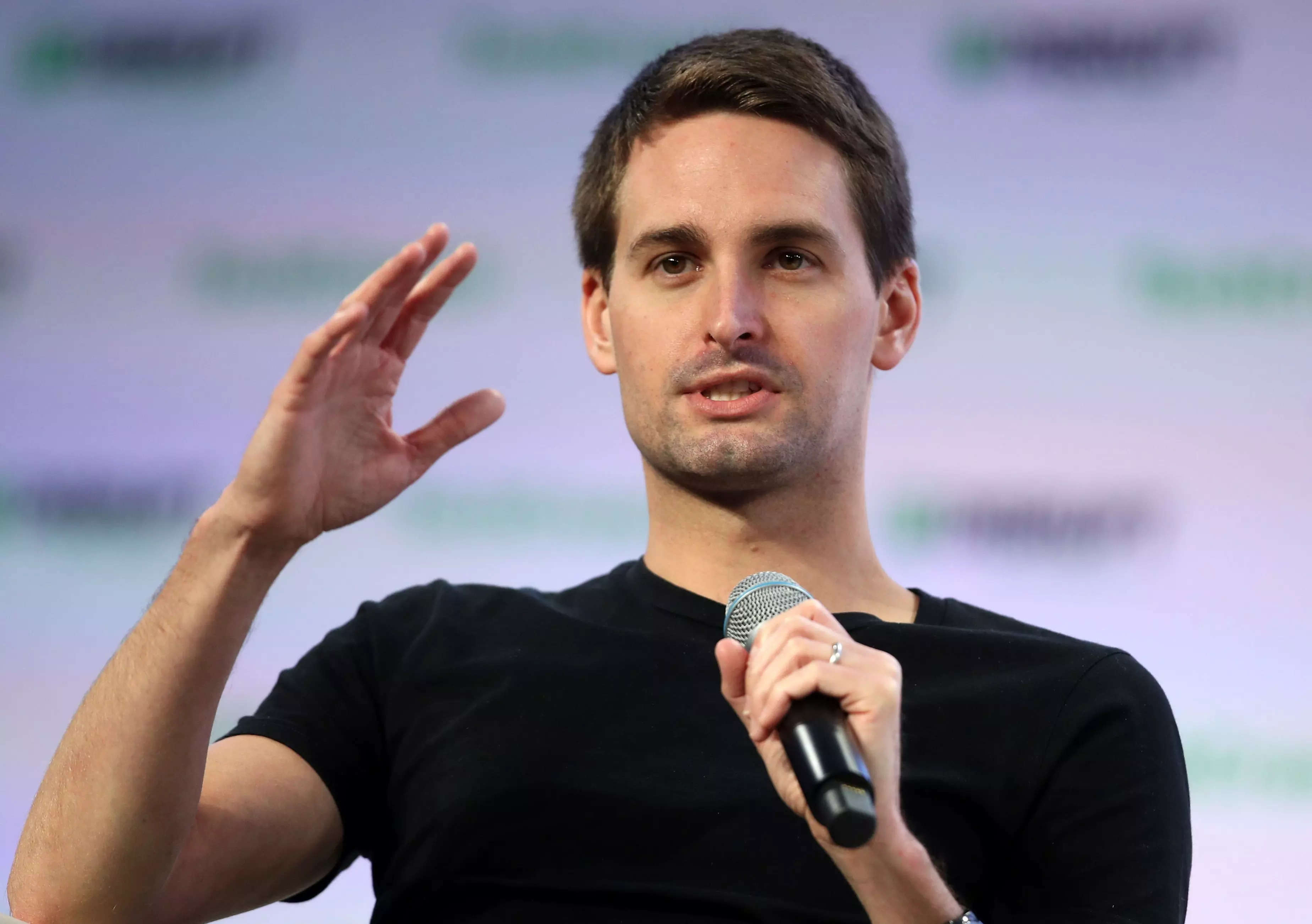 Evan Spiegel at the TechCrunch Disrupt SF 2019 conference.